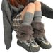 y2k knitted patchwork woolly socks Millennium Spice Grey leg tops Warm pile socks_maomaolike.com