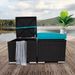 2 Wicker Ottomans, Multipurpose Outdoor Furniture For Patio, Backyard, Additional Seating, Footrest, Side Table W/Storage, Removable Cushions_maomaolike.com