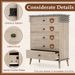 Farmhouse Chest Dresser Of Drawers Tall Storage Organizer_maomaolike.com