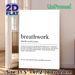 Breathwork Definition Painting Poster, Minimalist Typographic Poster, Mindful Stress-relief Reminder, Suitable For Yoga Studio, Meditation Space And_maomaolike.com