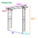 Metal Garden Arch L80.3'' X W20.47'' X H81.1'' Climbing Plants Support Rose Arch Outdoor Black_maomaolike.com
