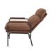 Modern Accent Chair, Reclining Chair With Adjustable Backrest, Corduroy Chair With Metal Frame, Reading Chair, Comfy Lounge Chair For Living Room, Bedroom, Office, Brown_maomaolike.com