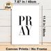 Pray Typography Painting Poster, Minimalist Black & White Typographic Poster, Sleek Impactful Text Art, Suitable For Living Room, Bedroom And_maomaolike.com