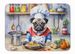 Pug The Chef Memory Foam Kitchen Mat Machine Washable Anti-Fatigue Mat Cushion Comfort Bath Mat Or Kitchen Rug_maomaolike.com