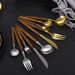 Stainless Steel Cutlery Set - Wood-Look Handle Knife Fork Spoon (Portuguese Western Dining Utensils Elegant Gift Box)_maomaolike.com