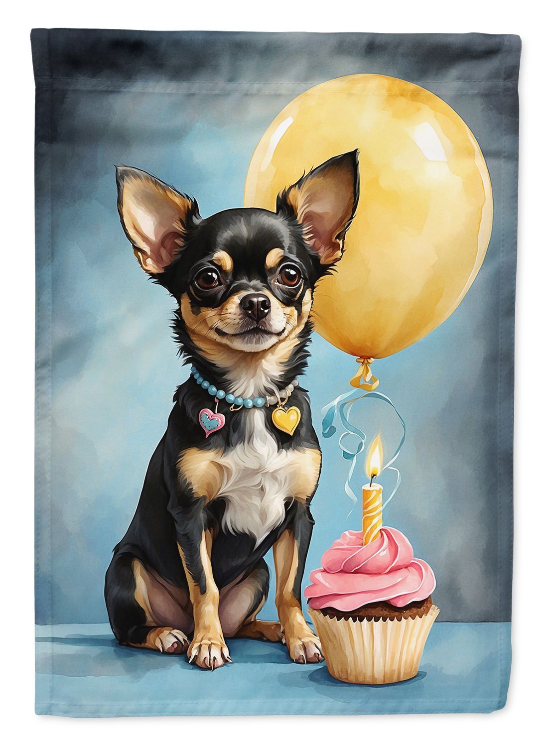 Black And Tan Chihuahua Happy Birthday Garden Flag Mailbox Flag Decorative Yard Flag Banner Outside Patio Artwork Yard Flower Beds, Garden Size, Multicolor_maomaolike.com