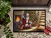 French Bulldog And Santa Claus Doormat Front Door Mat Indoor Outdoor Rugs For Entryway, Non Slip Washable Low Pile, 24H X 36W_maomaolike.com