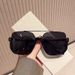 Unisex Women's sunglasses Trendy square frame large frame sunglasses women's UV protection face small makeup glasses_maomaolike.com