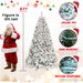 8ft Pvc Mixed Floceked Tree(54pcs Pine Cones)_maomaolike.com