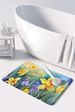 Daffodils In Watercolor Memory Foam Kitchen Mat Machine Washable Anti-Fatigue Mat Cushion Comfort Bath Mat Or Kitchen Rug_maomaolike.com