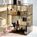 Perfume Box Dustproof Dressing Table Bottle Jar Display Cabinet Entrance Lipstick Skincare High-end Storage Rack_maomaolike.com