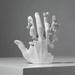 Creative White Mosaic Mechanical Palm Ornament Home For Living Room Bedroom Entrance Hotel Simple Decoration_maomaolike.com