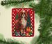 Cavalier Spaniel Holiday Christmas Porcelain Ornament Christmas Tree Hanging Decorations For Home Christmas Holiday, Rectangle, Gift, Multicolor_maomaolike.com