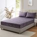Purple Leopard Print Art Polyester Skin Friendly Bed Mattress Protector Fitted Sheet_maomaolike.com