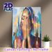 Abstract Woman & Candle Painting Poster, Vibrant Bold Brushstroke Abstract Artwork Poster, Artistic Decorative Piece Suitable For Living Room, Bedroom_maomaolike.com