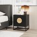 Modern Mid Century Fluted Nightstand With 2 Drawers And Pine Wood Handles For Bedroom_maomaolike.com