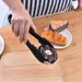 Kitchen stainless steel black food clip barbecue clip multifunctional non-stick clip barbecue clip buffet restaurant steak clip_maomaolike.com