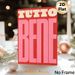 Tutto Bene Typography Painting Poster, Bold Vibrant Color Block Lettering Poster, Cheerful Positive Message Wall Art For Living Room, Bedroom, Office_maomaolike.com