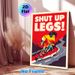 Cycling Motivational Painting Poster, Bold Retro Style Graphic Poster, Inspirational "Shut Up Legs!" Slogan Design To Boost Motivation, Ideal For Home_maomaolike.com