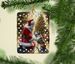 Bull Terrier And Santa Claus Porcelain Ornament Christmas Tree Hanging Decorations For Home Christmas Holiday, Rectangle, Gift, Multicolor_maomaolike.com