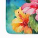 Hawaii Hawaiian Hibiscus In Watercolor Memory Foam Kitchen Mat Machine Washable Anti-Fatigue Mat Cushion Comfort Bath Mat Or Kitchen Rug_maomaolike.com