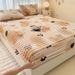 Class A Bubble Milk Velvet Printed Sheet Single Piece Thickened Rabbit Fur Coral Fleece Mattress Protector Bed Cover Three-Piece S_maomaolike.com