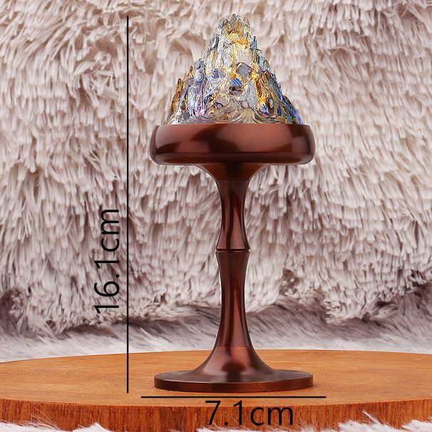 Brass Colorful Glass Flame Boshan Incense Home Study Living Room Aromatherapy Burner Metal Crafts Copper Ornaments Wholesale_maomaolike.com