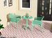 3 Piece Plastic Arm Chair Bistro GRS Premium Ocean Plastic, Green_maomaolike.com