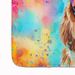 Cavalier Spaniel Hippie Dawg Memory Foam Kitchen Mat Machine Washable Anti-Fatigue Mat Cushion Comfort Bath Mat Or Kitchen Rug_maomaolike.com