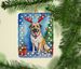Anatolian Shepherd Dog Christmas Reindeer Porcelain Ornament Christmas Tree Hanging Decorations For Home Christmas Holiday, Rectangle, Gift, Multicolor_maomaolike.com