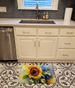 Sunflowers In Watercolor Memory Foam Kitchen Mat Machine Washable Anti-Fatigue Mat Cushion Comfort Bath Mat Or Kitchen Rug_maomaolike.com