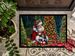 Cavalier Spaniel And Santa Claus Doormat Front Door Mat Indoor Outdoor Rugs For Entryway, Non Slip Washable Low Pile, 24H X 36W_maomaolike.com