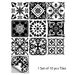 20 Pieces Set Black White Moroccan Tile Stickers, Waterproof Peel And Stick Backsplash Decals For Kitchen Bathroom Wall Renovation Decor_maomaolike.com