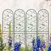 4 Pack Metal Garden Trellis 86.7" X 19.7" Rustproof Trellis For Climbing Plants Outdoor Flower Support Bird Deco Black_maomaolike.com