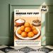 Nigerian Puff Puff Painting Poster, Vibrant Illustrated Culinary Poster, Showcases Authentic West African Snack Details, Ideal For Kitchen And Dining_maomaolike.com