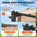 VEVOR 10'x13' Outdoor Retractable Pergola With Sun Shade Canopy Aluminum Beige_maomaolike.com