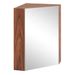 Corner Medicine Cabinet With Mirror With Open Mirror Door And Adjustable Shelf_maomaolike.com
