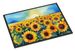 Kansas Sunflowers In Watercolor Doormat Front Door Mat Indoor Outdoor Rugs For Entryway, Non Slip Washable Low Pile, 24H X 36W_maomaolike.com