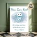 Jellyfish Inspirational Quote Painting Poster, Soft Watercolor Cute Jellyfish With Comforting Text Poster, Provides Gentle Emotional Support, Suitable_maomaolike.com