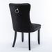 Nikki Collection Modern Tufted Velvet Dining Chairs With Solid Wood Legs And Nailhead Trim, Set Of 2, Black_maomaolike.com