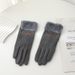 Women's gloves autumn and winter cute thickened velvet ladies cycling windproof cold proof five finger touch screen cycling spring and autumn style_maomaolike.com