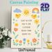 Blessing Text & Cute Nature Elements Painting Poster, Soft Pastel Cartoon Style Poster, Warm Heartening Decor Ideal For Living Room, Bedroom Wall_maomaolike.com