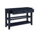 Retro Design Console Table With Two Open Shelves, Pine Solid Wood Frame And Legs For Living Room_maomaolike.com