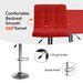 Bar Stools 1 Set Of 2, Counter Height Bar Stools, Square Cushion Bar Stools With Back, Footstool, Cafe, Red, 2 Pieces_maomaolike.com