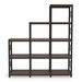 L-Shaped Industrial Ladder 9 Cubes Bookshelf_maomaolike.com