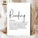 Reading Definition Painting Poster, Minimalist Elegant Typographic Poster, Inspirational Literary-themed Decor Ideal For Library, Study Room And_maomaolike.com