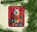 Japanese Spitz Holiday Christmas Porcelain Ornament Christmas Tree Hanging Decorations For Home Christmas Holiday, Rectangle, Gift, Multicolor_maomaolike.com