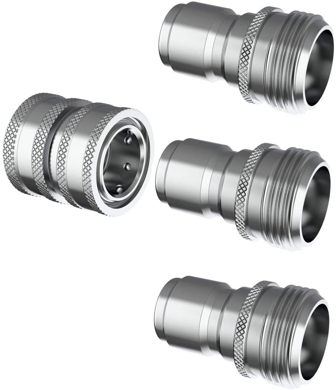 Garden Hose Quick Connect Set | Solid Stainless Steel 3/4" Quick Connect Garden Hose Fittings | 1x3_maomaolike.com