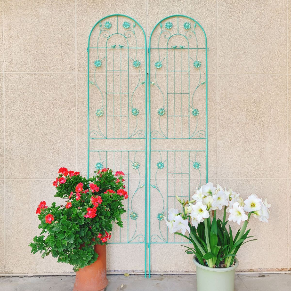 4 Pack Metal Garden Trellis 86.7" X 19.7" Rustproof Trellis For Climbing Plants Outdoor Flower Support_maomaolike.com