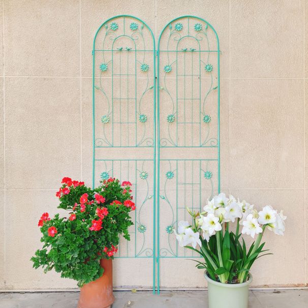 4 Pack Metal Garden Trellis 86.7" X 19.7" Rustproof Trellis For Climbing Plants Outdoor Flower Support_maomaolike.com